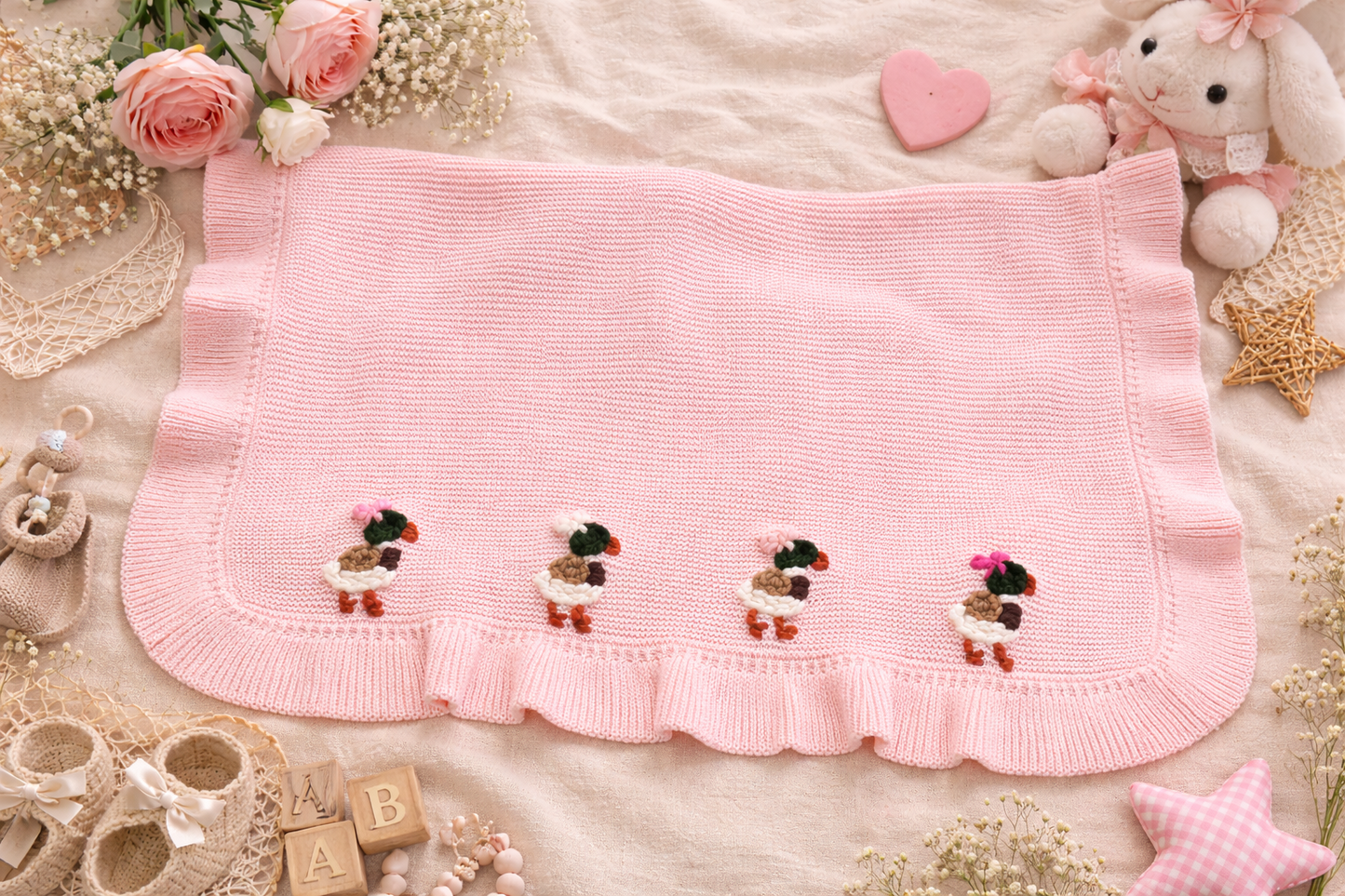 Mallard duck blanket with added name