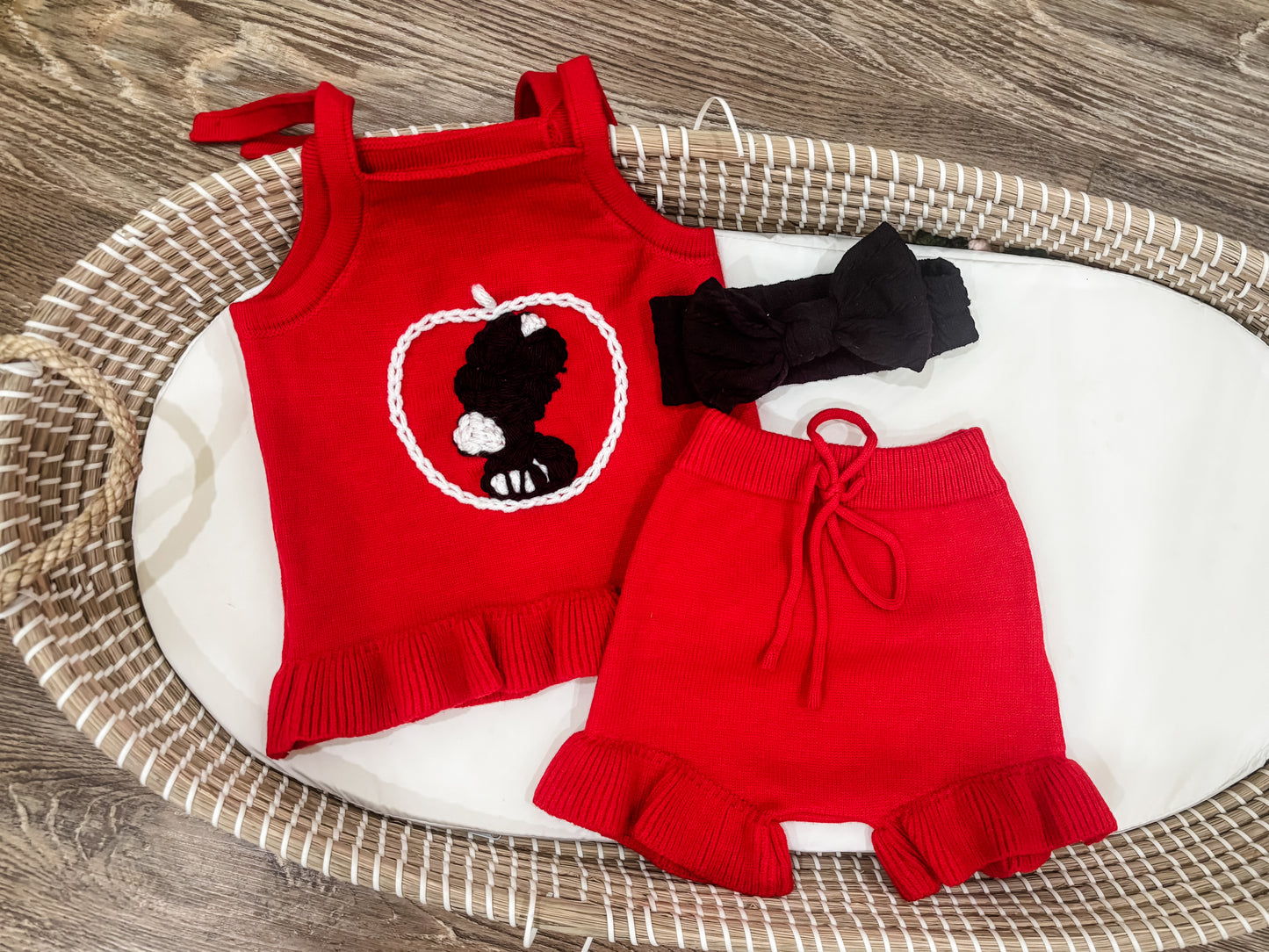 Sweet as an Apple Red Tank Set 🍎