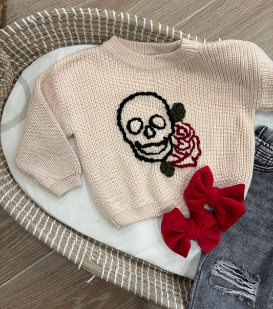 🖤🌹 Skull & Rose Sweater