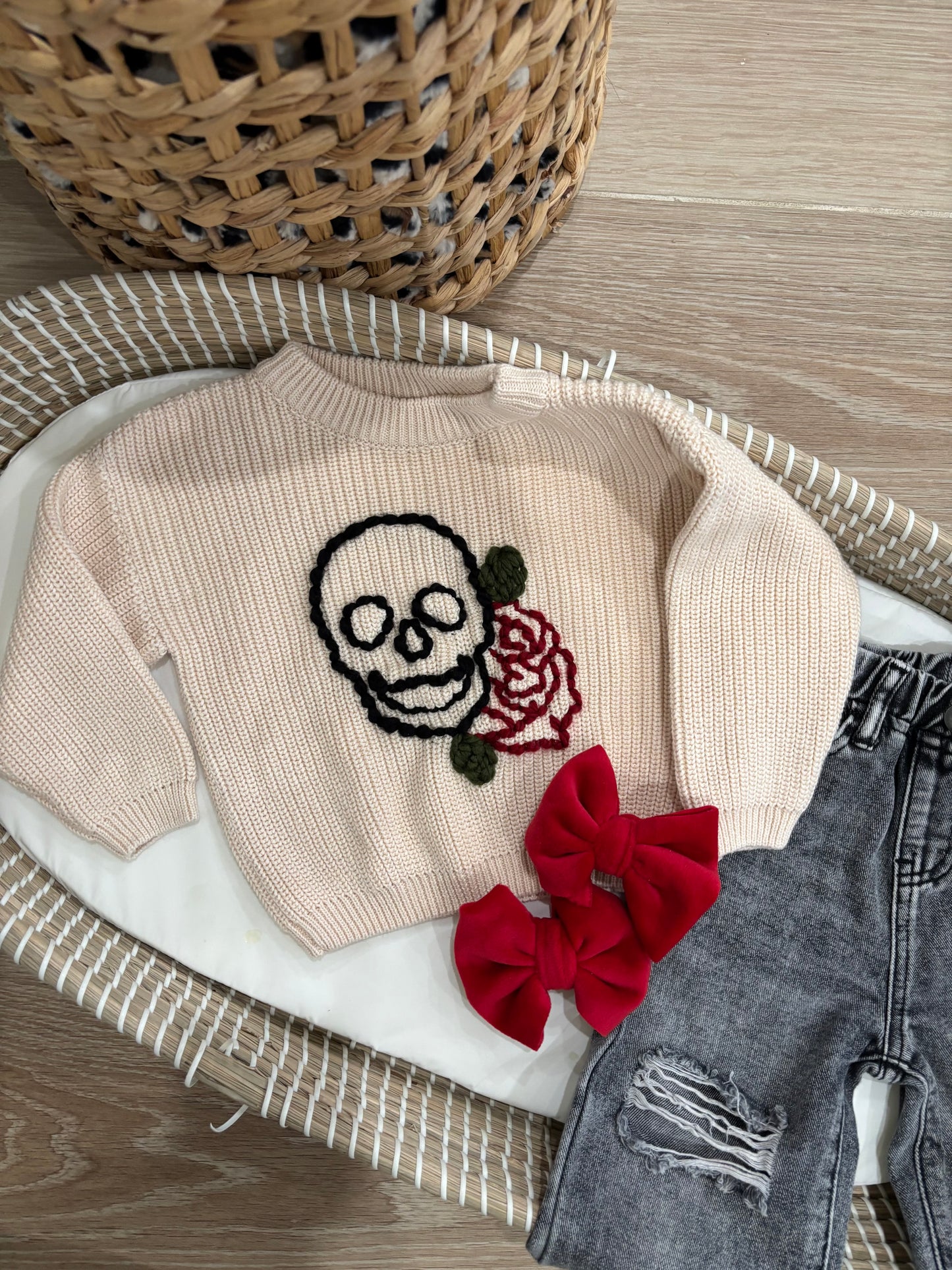 🖤🌹 Skull & Rose Sweater