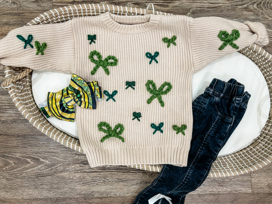 🍀💚 St. Patrick’s Day Bow Sweater