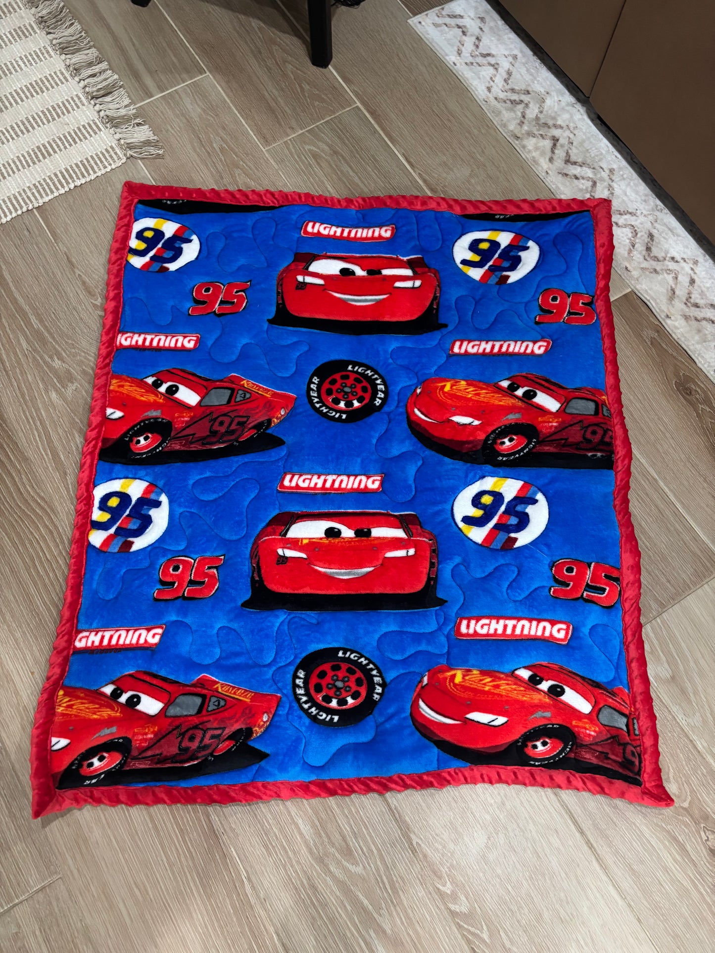 Cars-inspired minky blanket 🚗💙