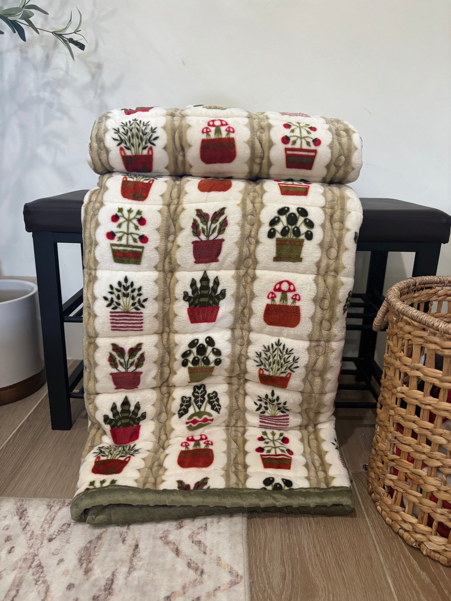 🌿🪴 House Plant Minky Blanket 💚
