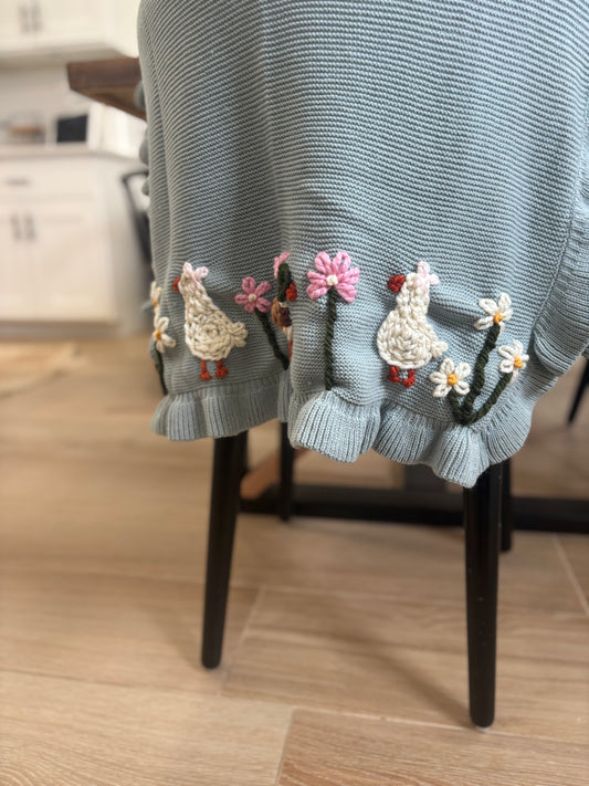 Goose & duck floral blanket