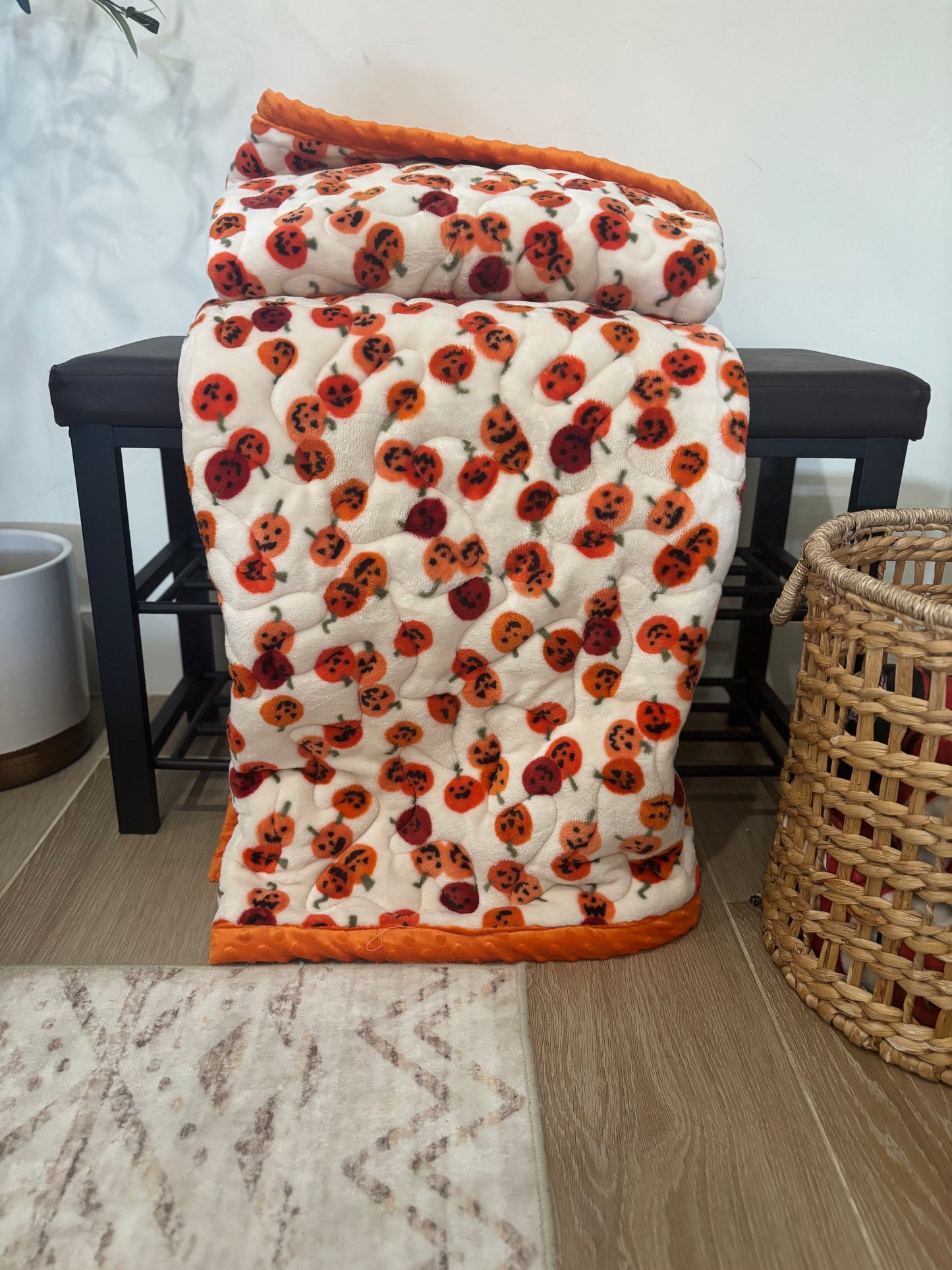 🎃 Pumpkin Patch Minky Blanket 🧡