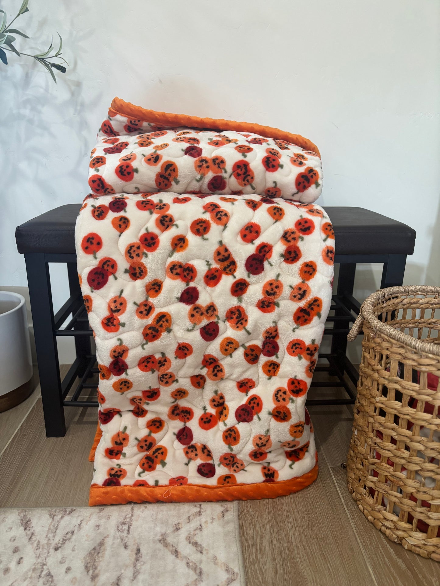 🎃 Pumpkin Patch Minky Blanket 🧡