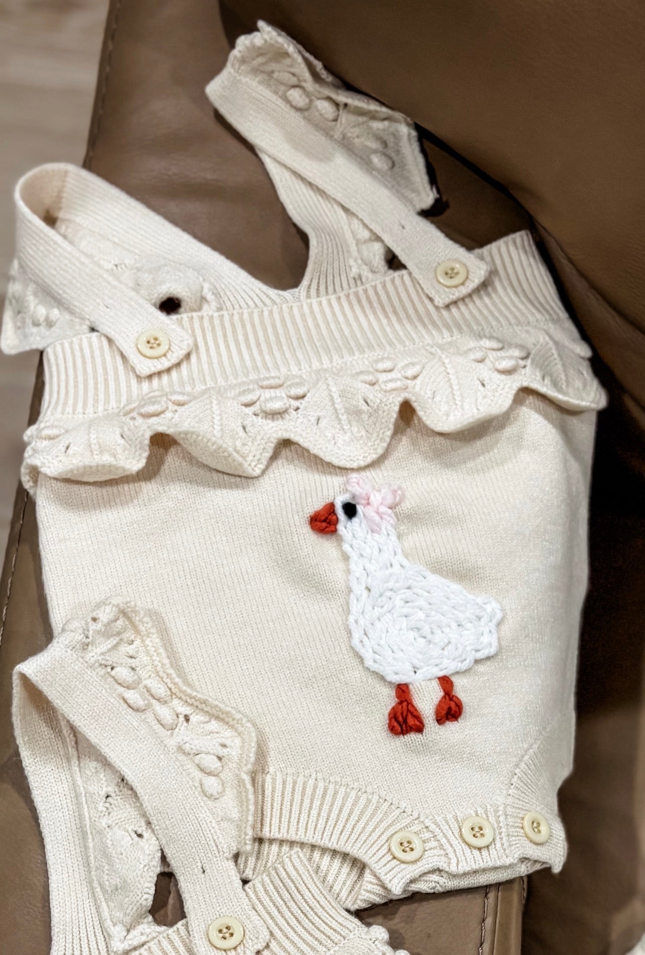 Goose 🪿 beige romper