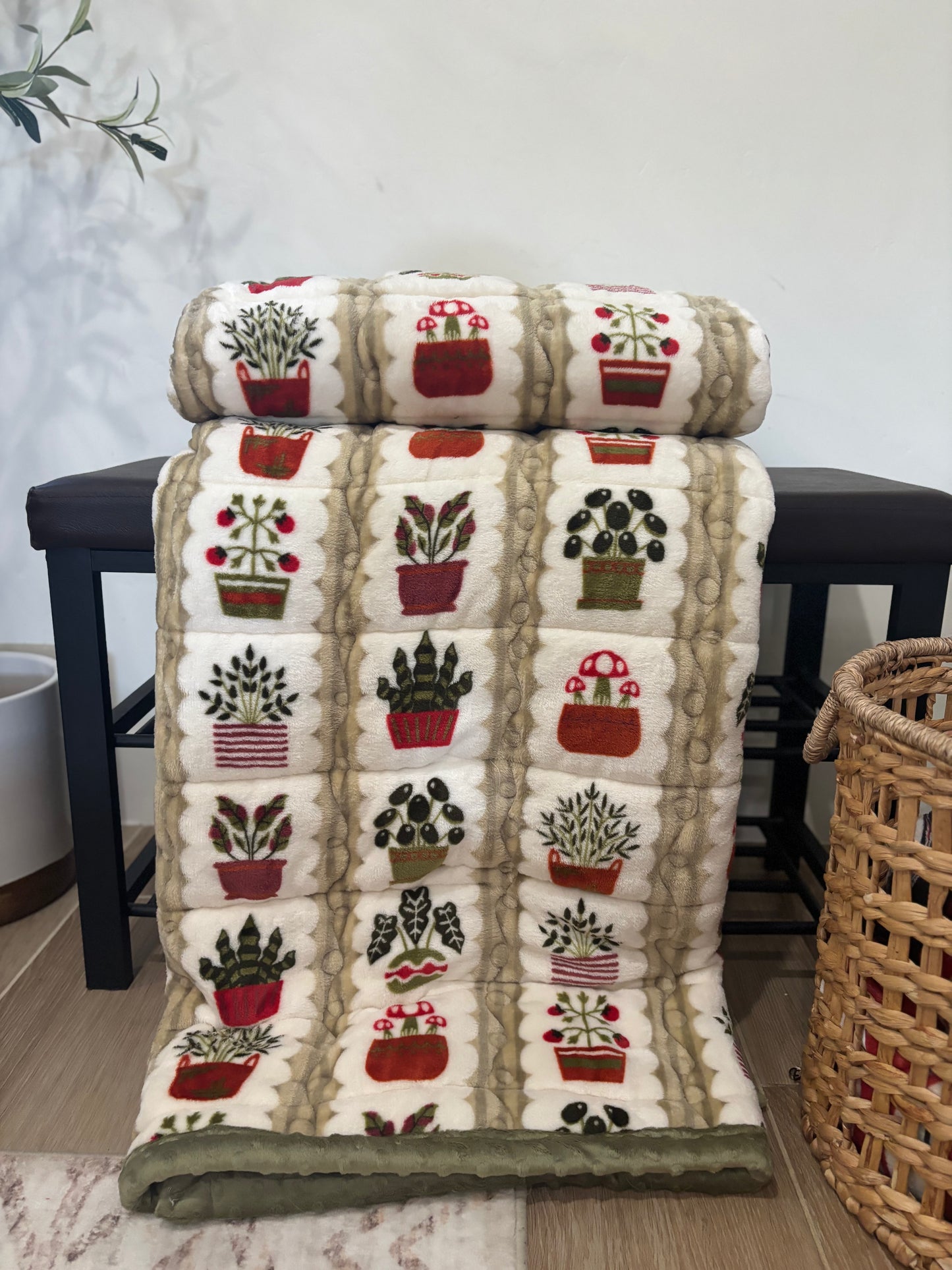 🌿🪴 House Plant Minky Blanket 💚