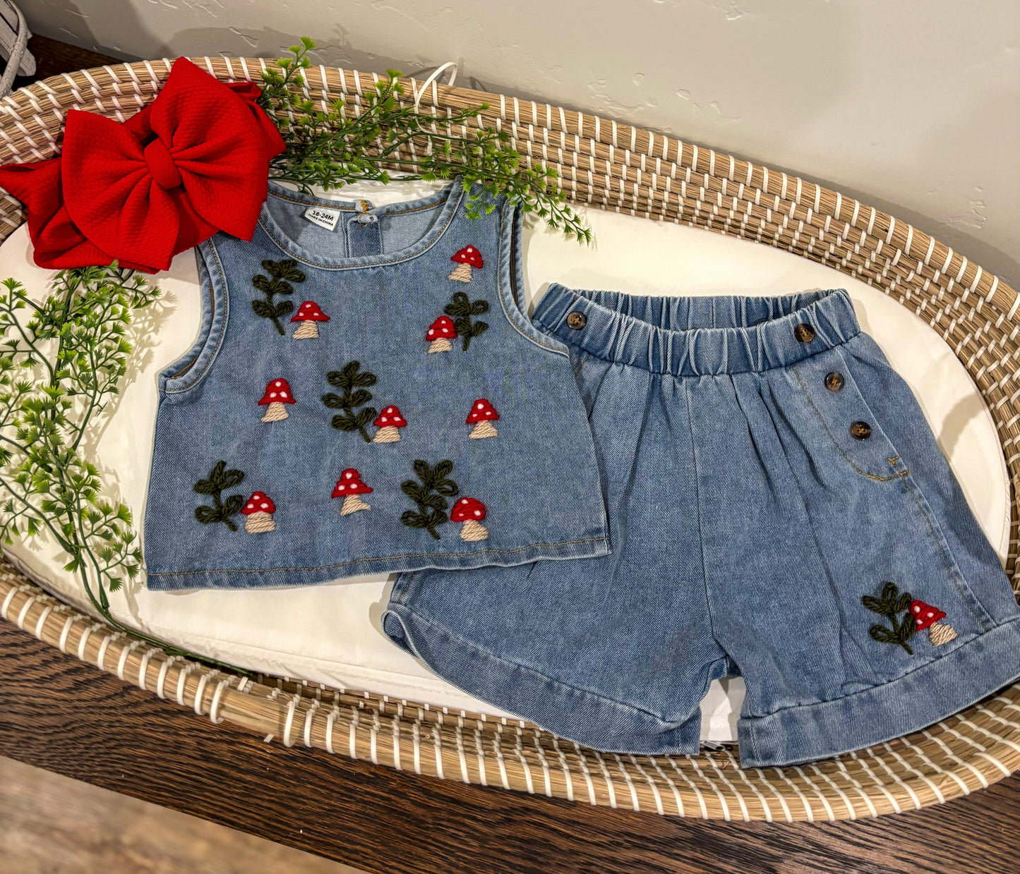 Mushroom denim set