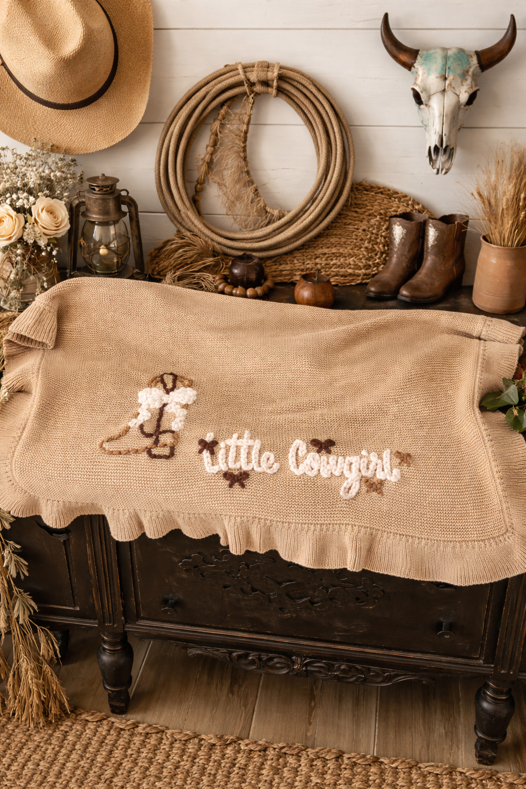 Little cowgirl as is blanket