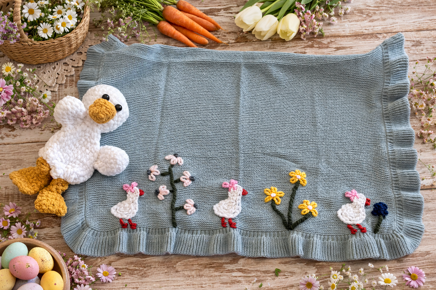 Geese blanket with added name