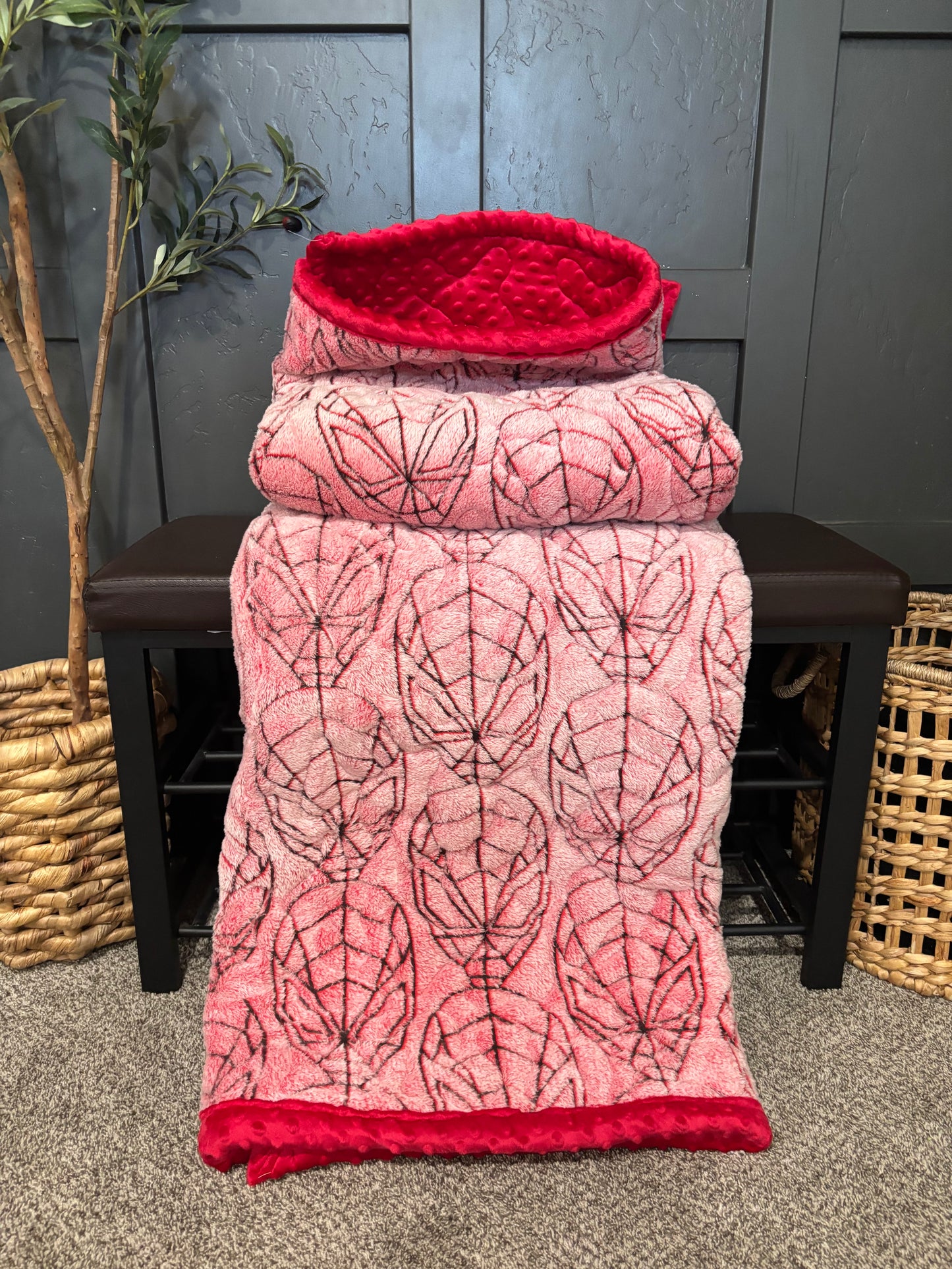 🕷️ Spider-Man Heads Minky Blanket