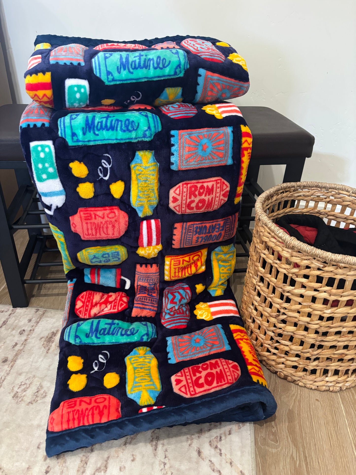 🍿🎬 Movie Lover Minky Blanket