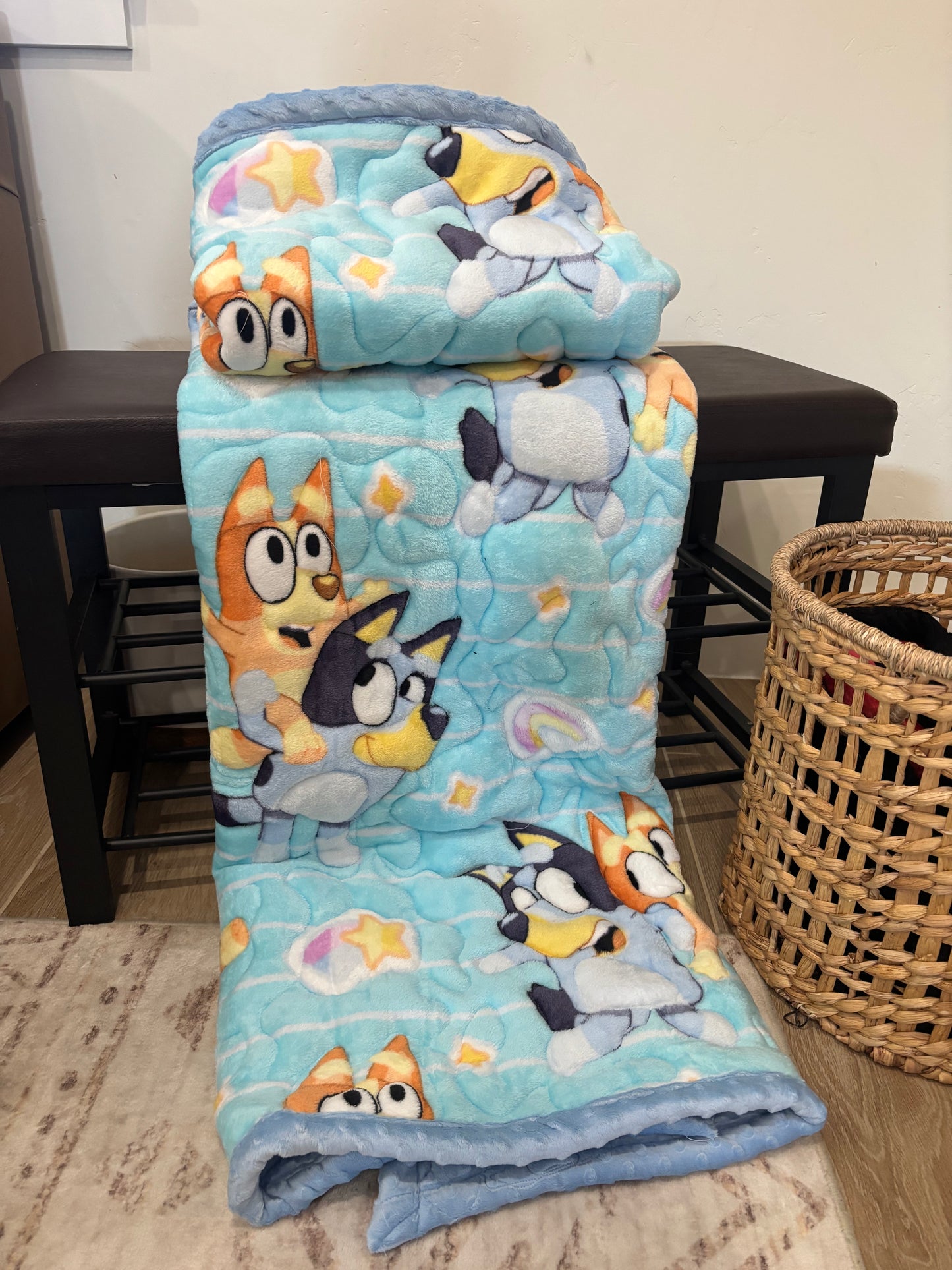 🩵🐾 Bluey Minky Blanket