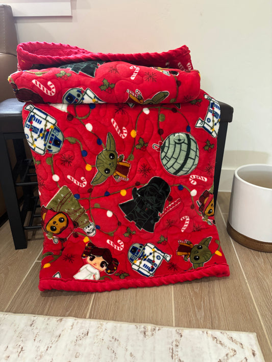 Star Wars Christmas | Handmade Minky-Backed Quilt