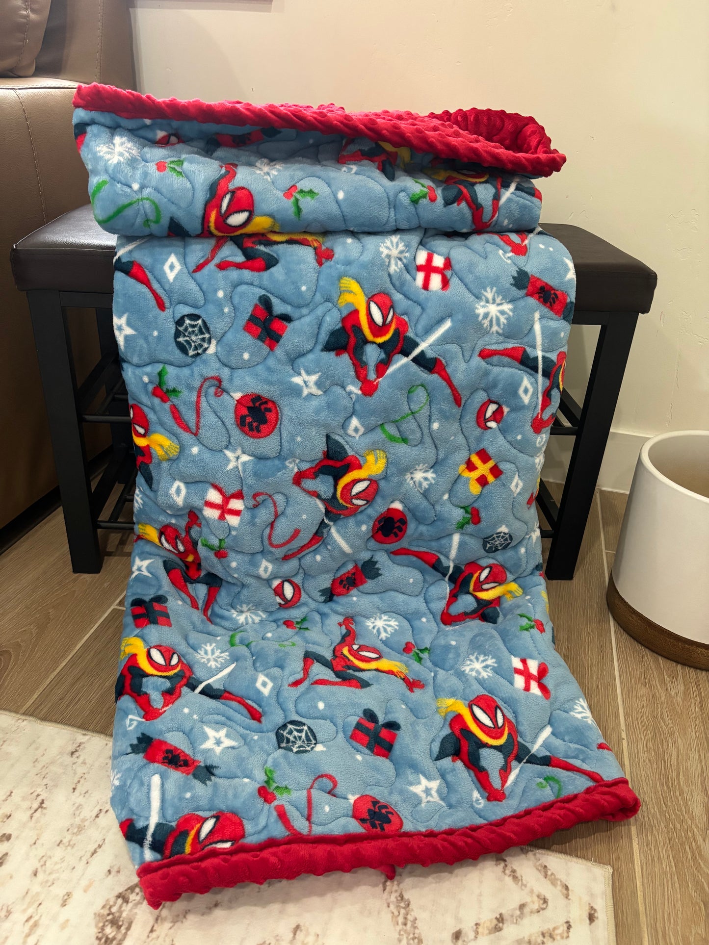 Spider-Man Christmas | Handmade Minky-Backed Quilt