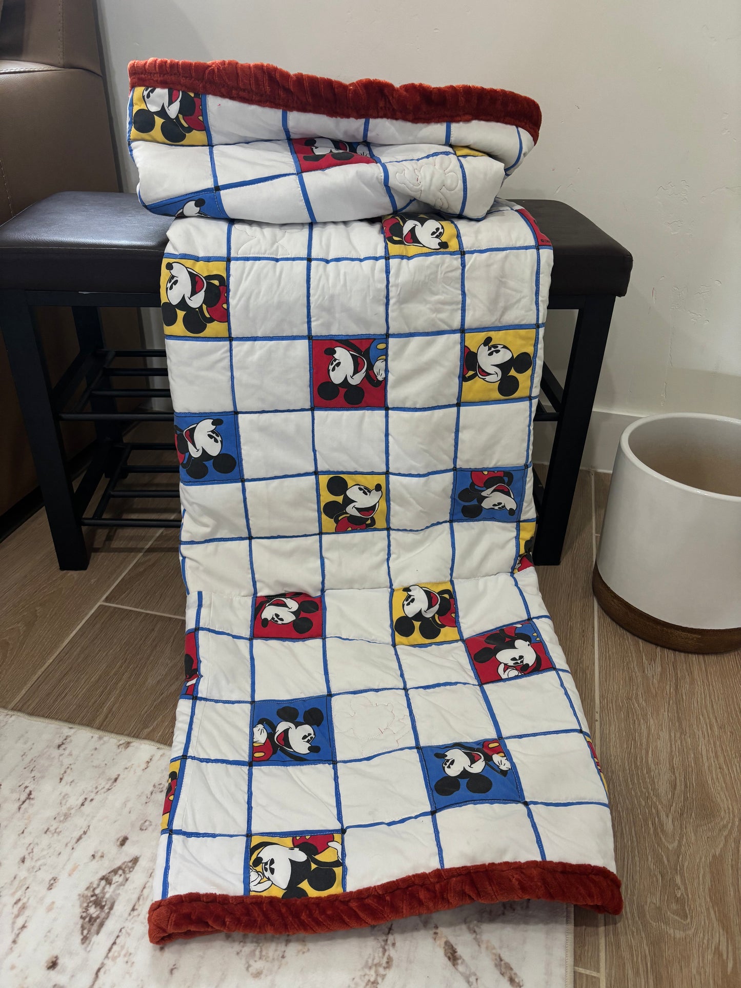 Classic Mickey Mouse | Handmade Minky-Backed Quilt