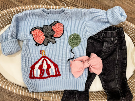 Baby Blue Dumbo Sweater 💙🐘