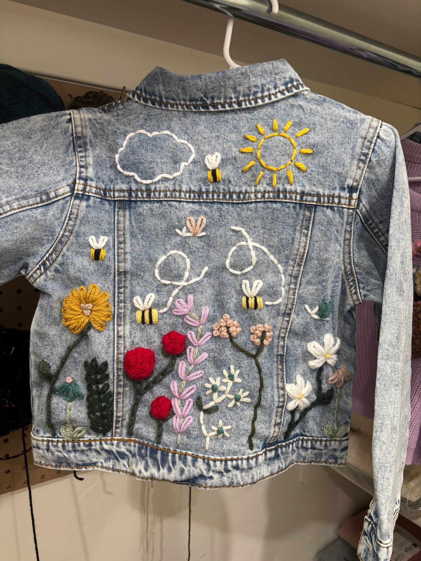 Denim Jacket floral garden 🌸