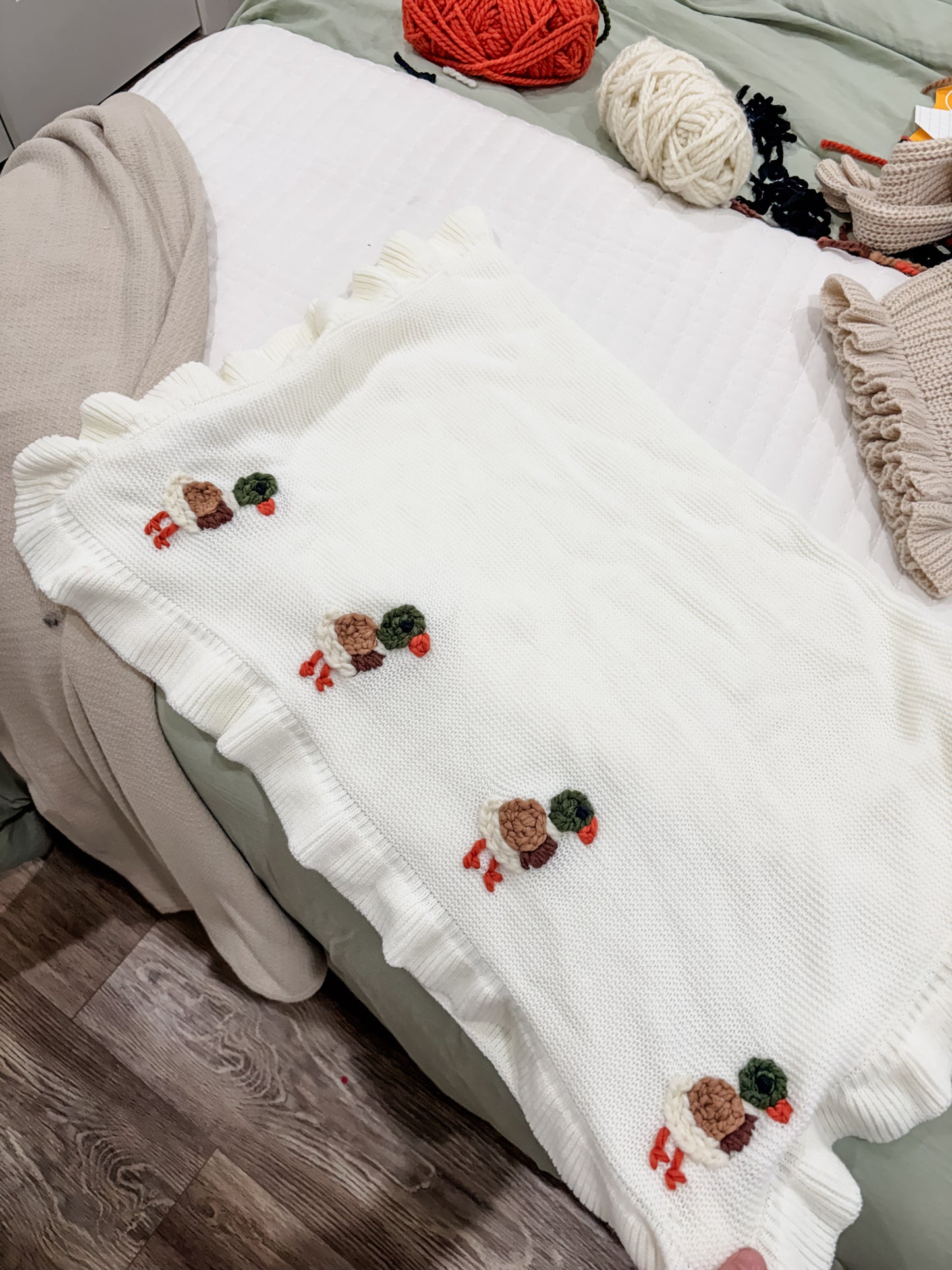 Mallard blanket on white
