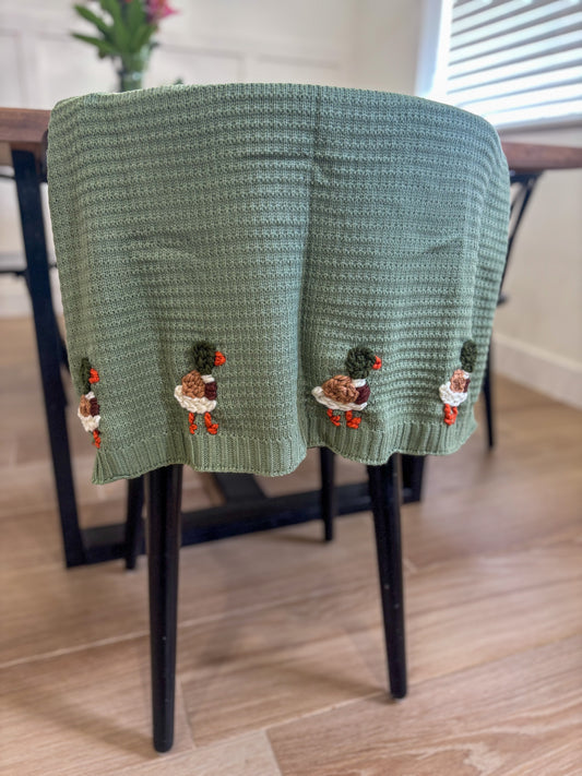Dark green with small mallards and added name