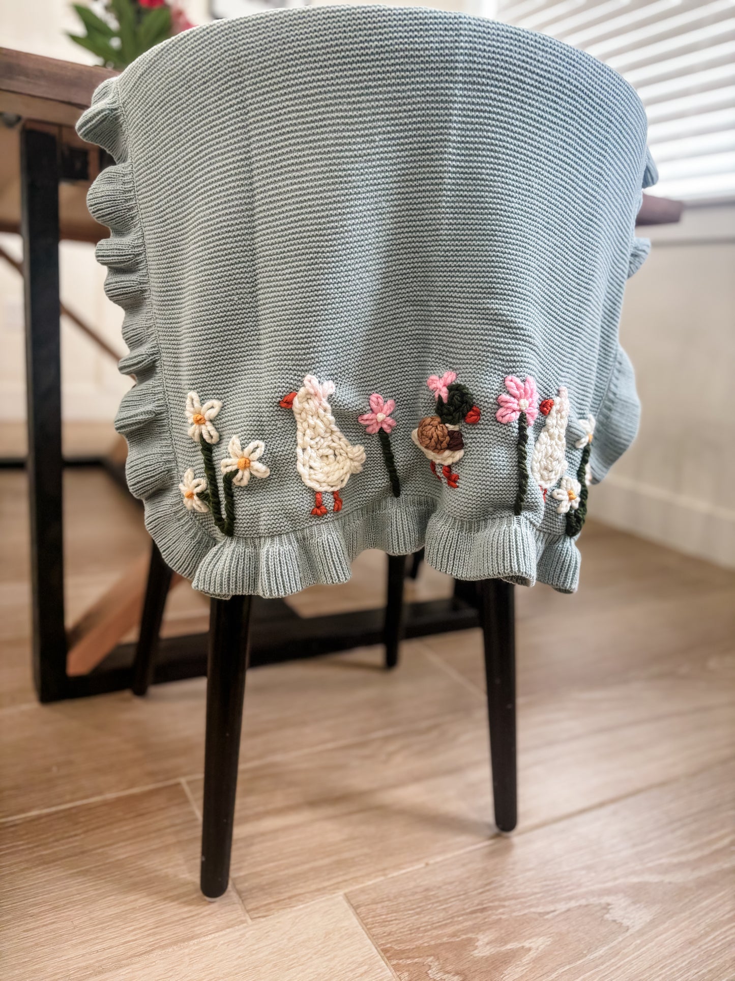 Goose & duck floral blanket