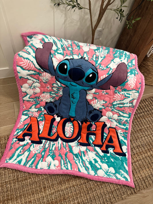 Stitch minky blanket 💙