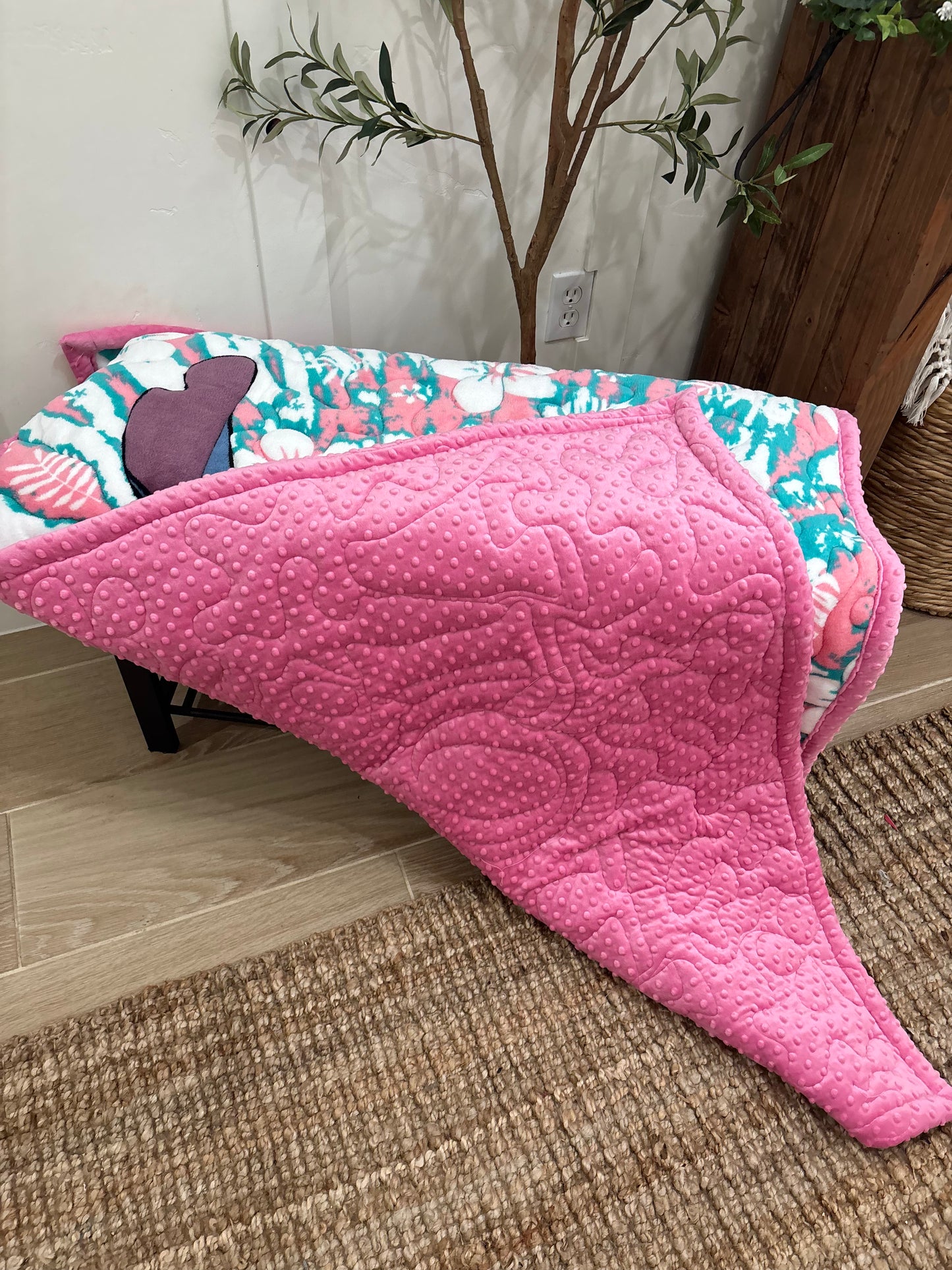 Stitch minky blanket 💙